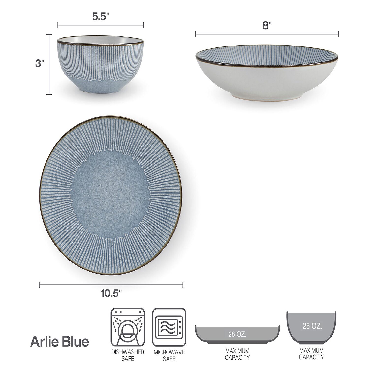 Pfaltzgraff Arlie, Gray 12-pc. Stoneware Dinnerware Set