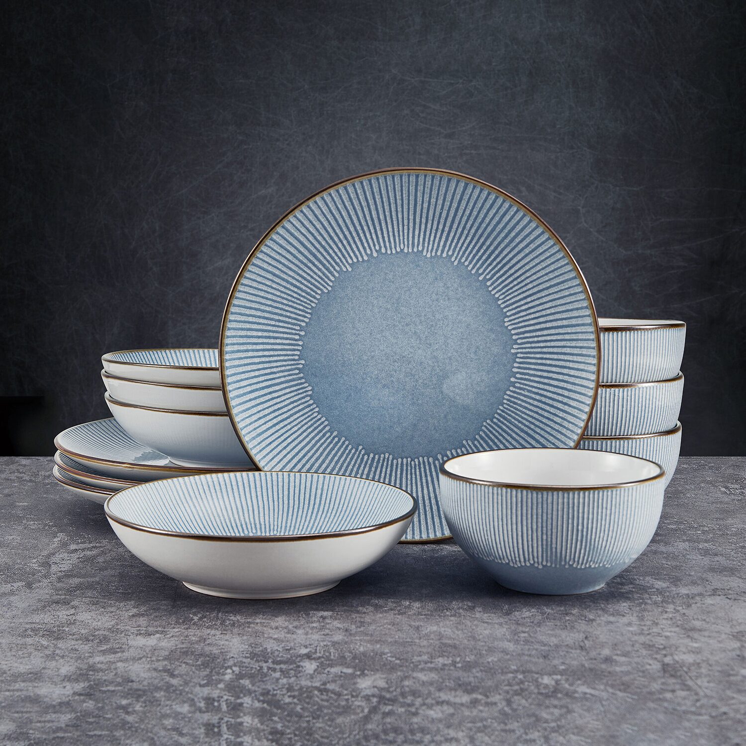 Pfaltzgraff Arlie, Gray 12-pc. Stoneware Dinnerware Set