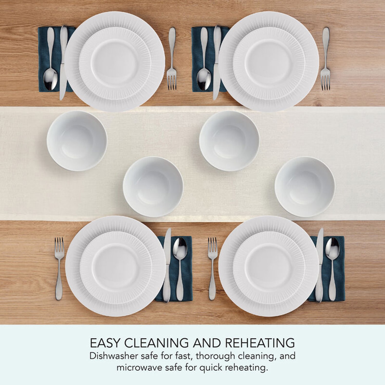 Pfaltzgraff Cassie, White 12-pc. Porcelain Dinnerware Set