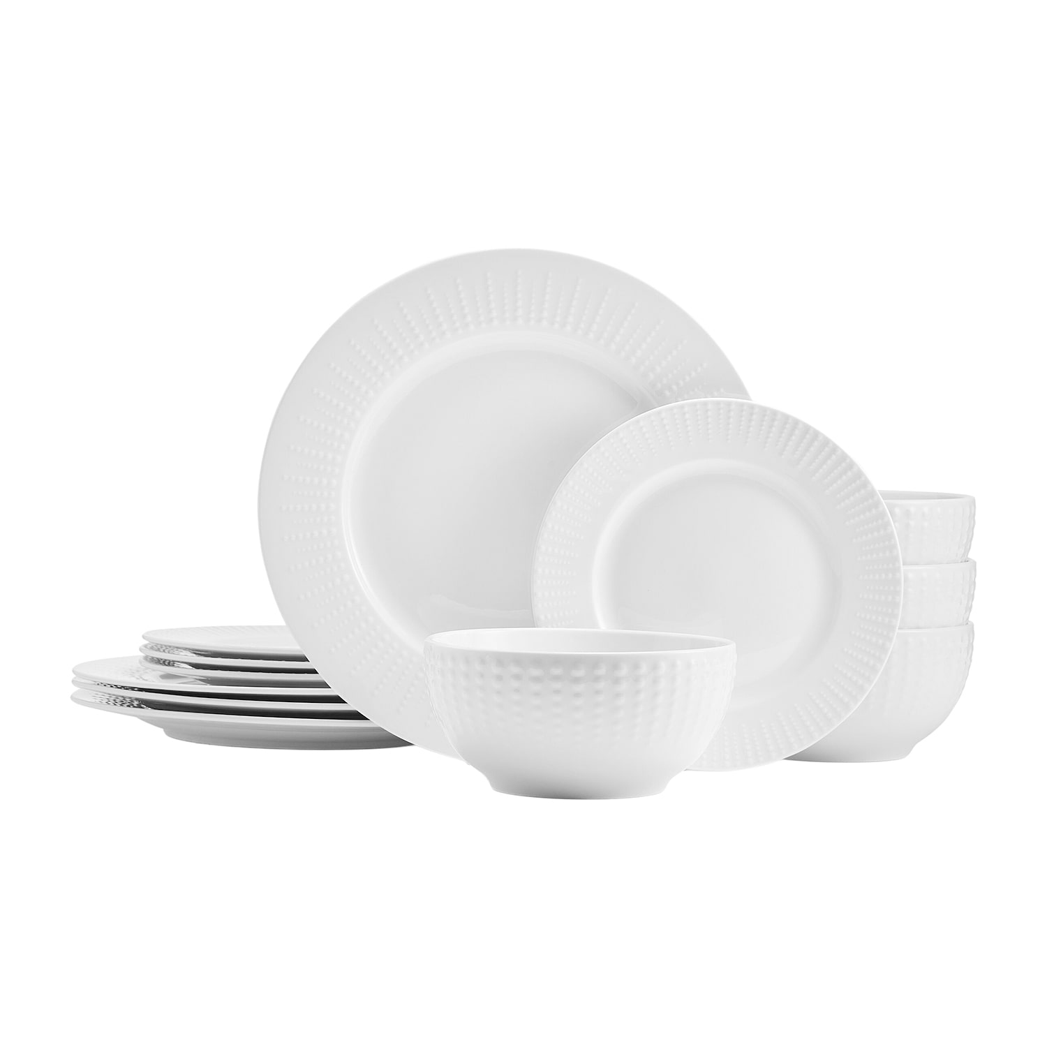 Pfaltzgraff Cassie, White 12-pc. Porcelain Dinnerware Set
