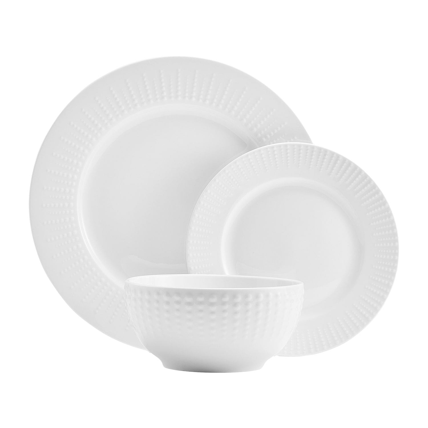 Pfaltzgraff Cassie, White 12-pc. Porcelain Dinnerware Set
