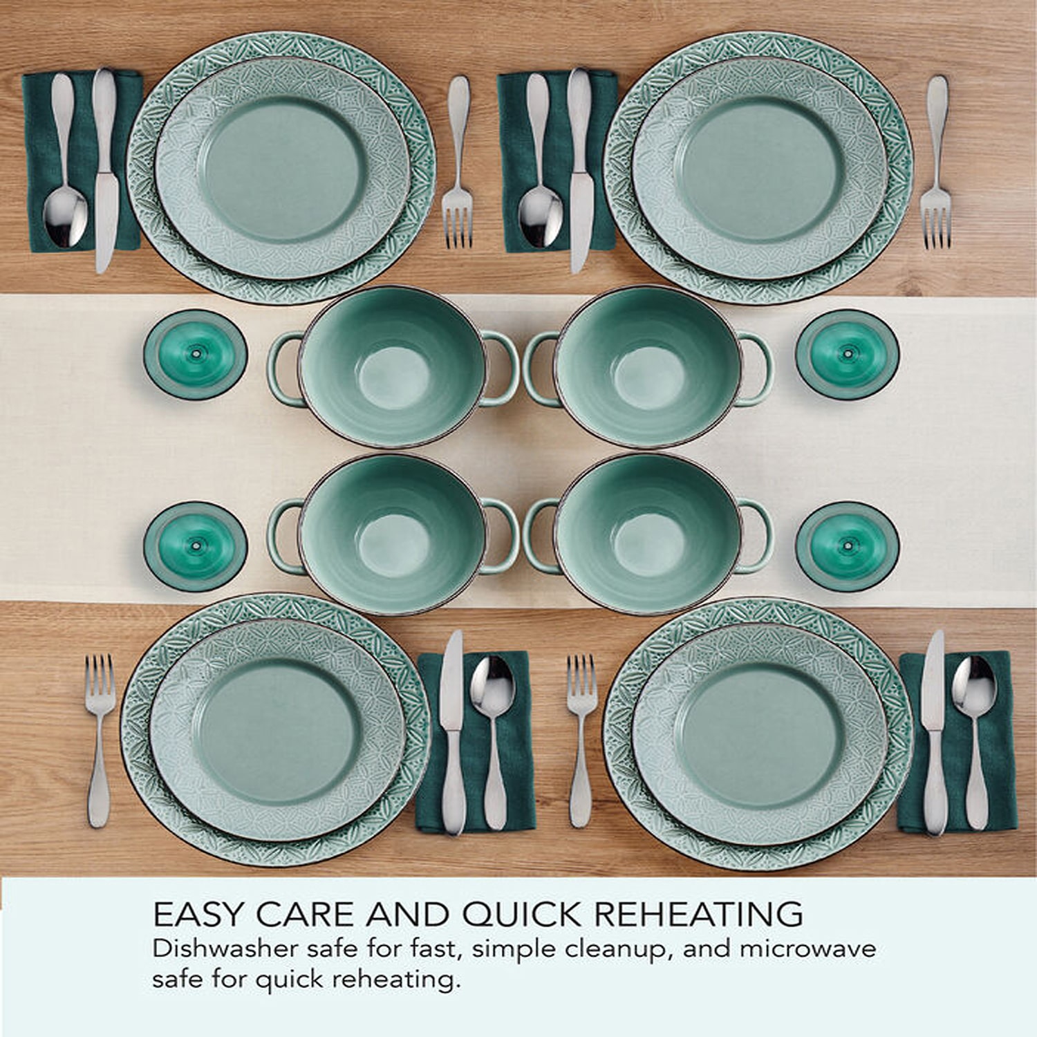 Pfaltzgraff Kori,Sage 12-pc. Stoneware Dinnerware Set
