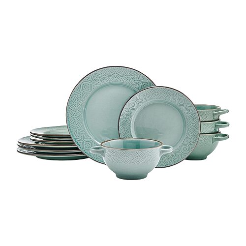 Pfaltzgraff Kori,sage 12-pc. Stoneware Dinnerware Set In Green