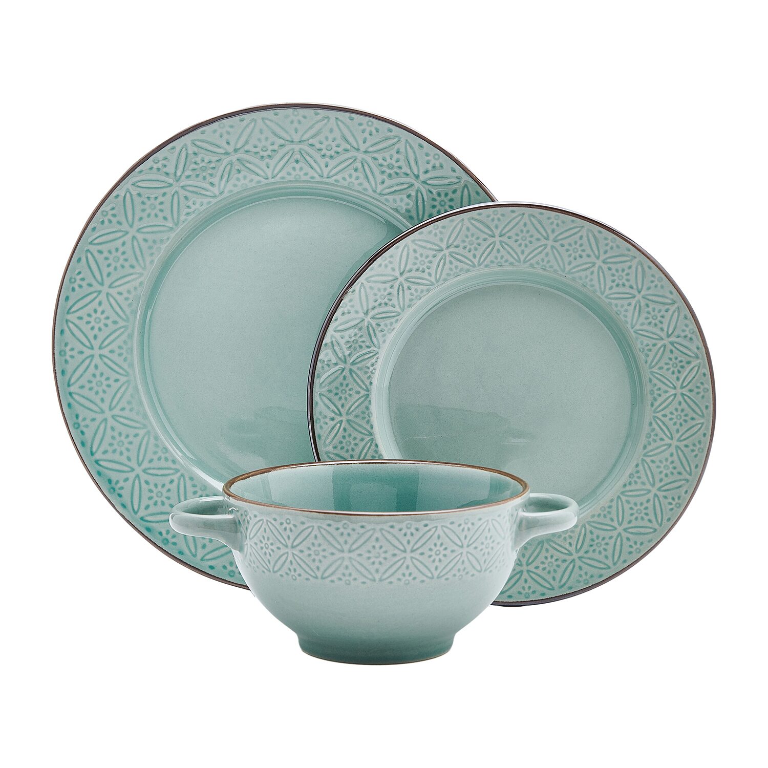 Pfaltzgraff Kori,Sage 12-pc. Stoneware Dinnerware Set