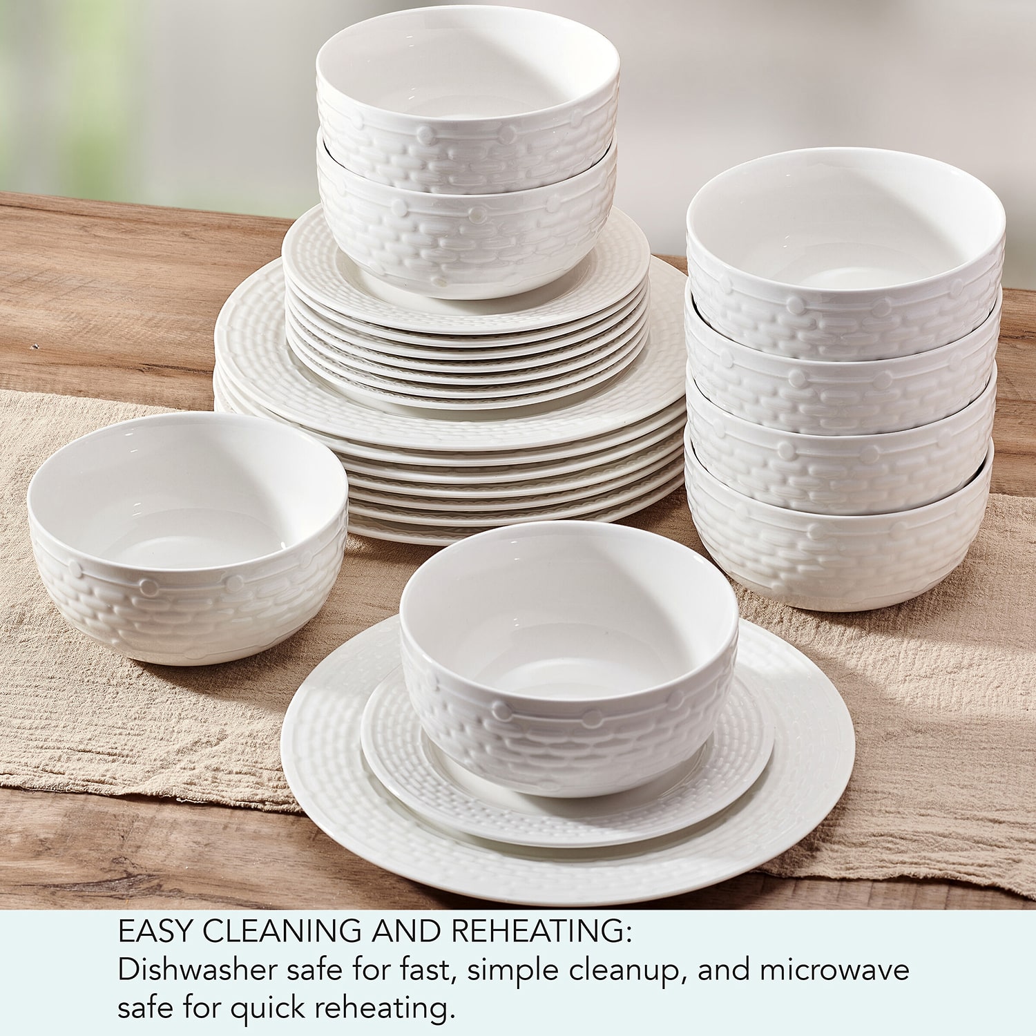 Pfaltzgraff Sonya, White 24-pc. Porcelain Dinnerware Set