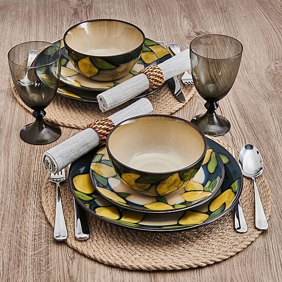 Pfaltzgraff Painted Lemons, Beige/Multi 12-pc. Stoneware Dinnerware Set