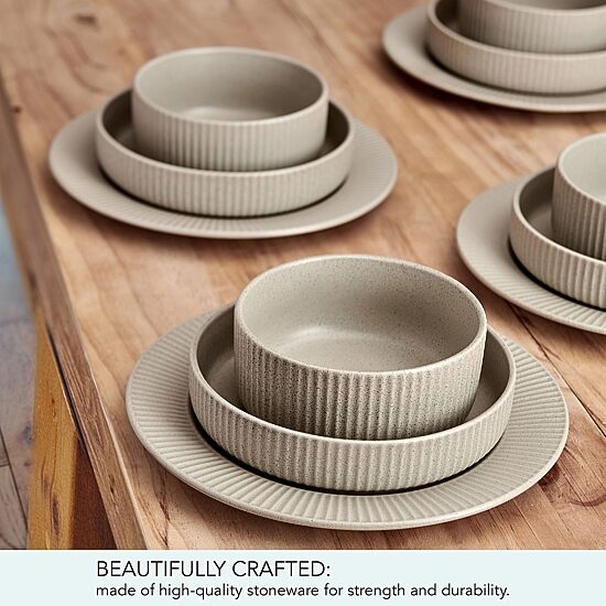 Pfaltzgraff Tranquility, Cream 12-pc. Stoneware Dinnerware Set