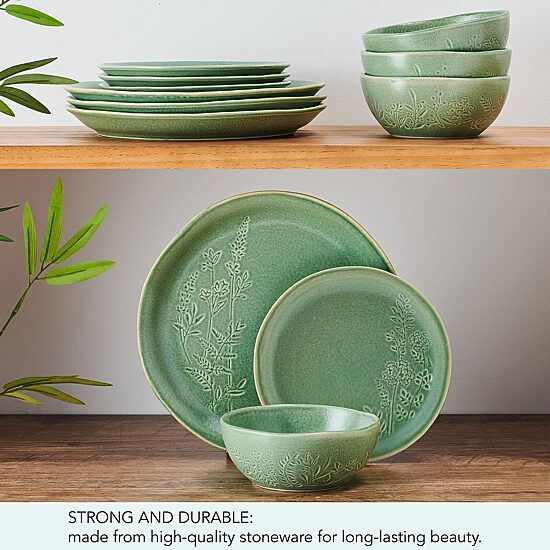 Pfaltzgraff Carrie, Gray 12-pc. Stoneware Dinnerware Set