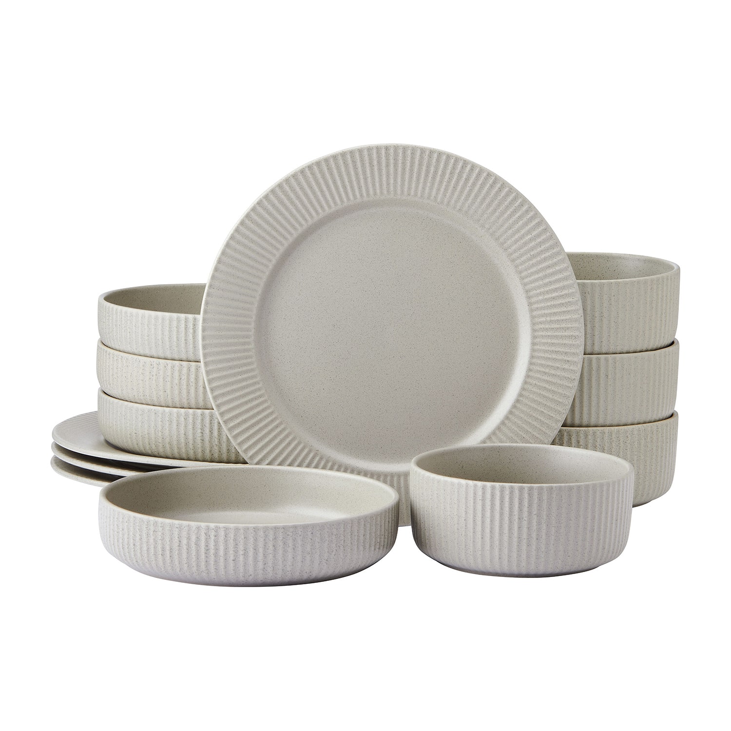 Pfaltzgraff Tranquility, Cream 12-pc. Stoneware Dinnerware Set