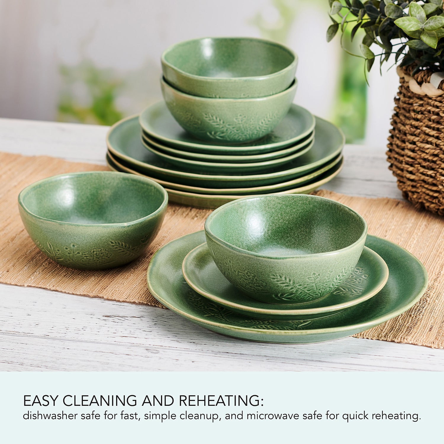 Pfaltzgraff Carrie, Gray 12-pc. Stoneware Dinnerware Set