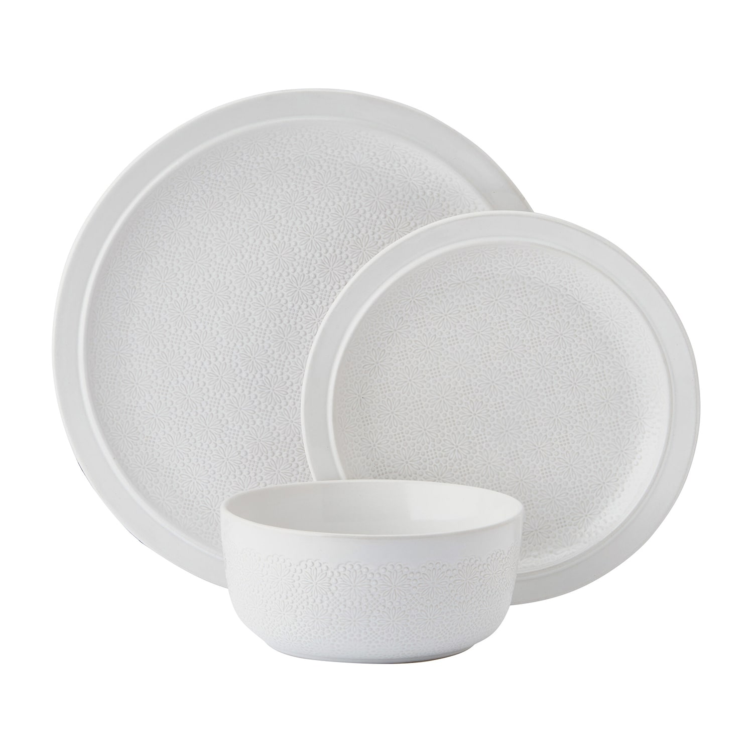 Pfaltzgraff Blooming Meadow, Light Beige 12-pc. Stoneware Dinnerware Set