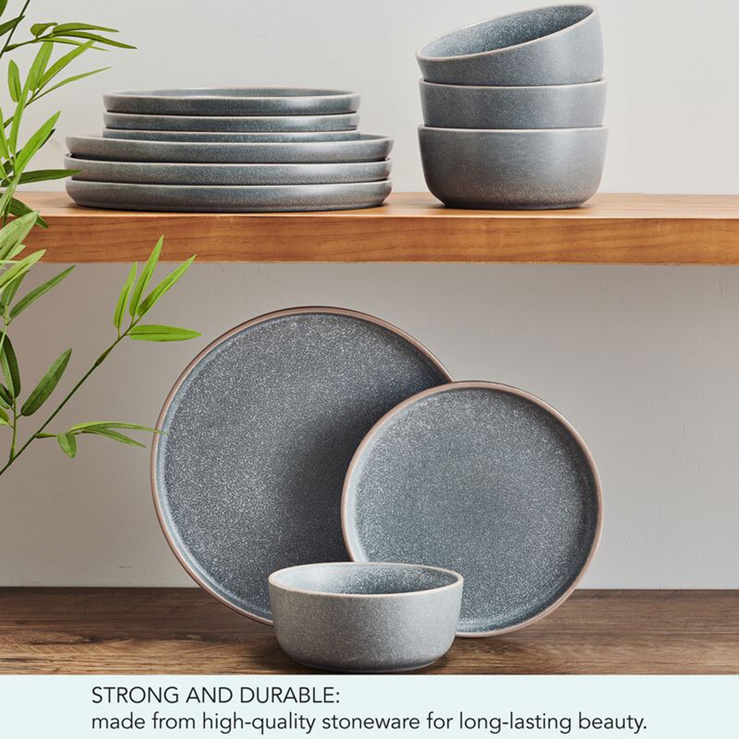 Pfaltzgraff Victoria, Light Blue 12-pc. Stoneware Dinnerware Set