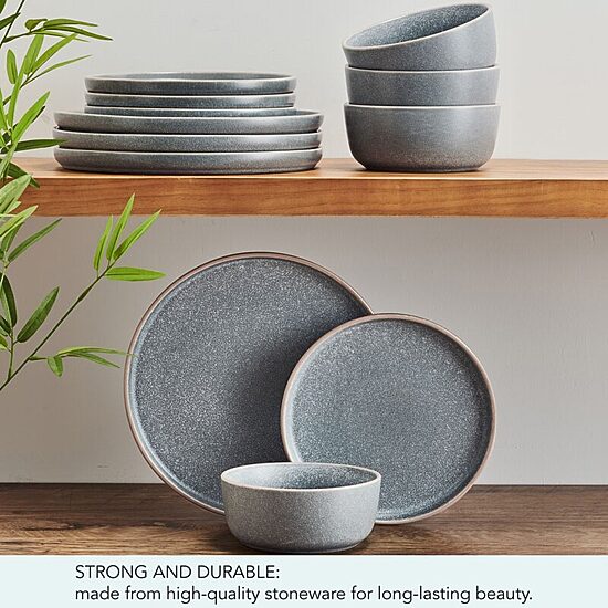 Pfaltzgraff Victoria, Light Blue 12-pc. Stoneware Dinnerware Set