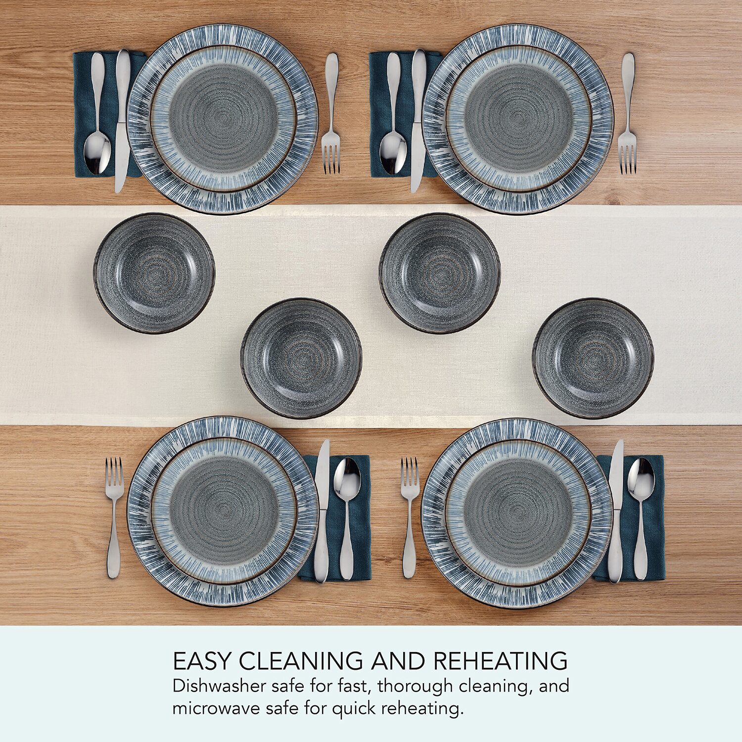 Pfaltzgraff Jamie, Gray 12-pc. Stoneware Dinnerware Set