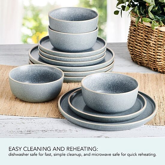 Pfaltzgraff Victoria, Light Blue 12-pc. Stoneware Dinnerware Set