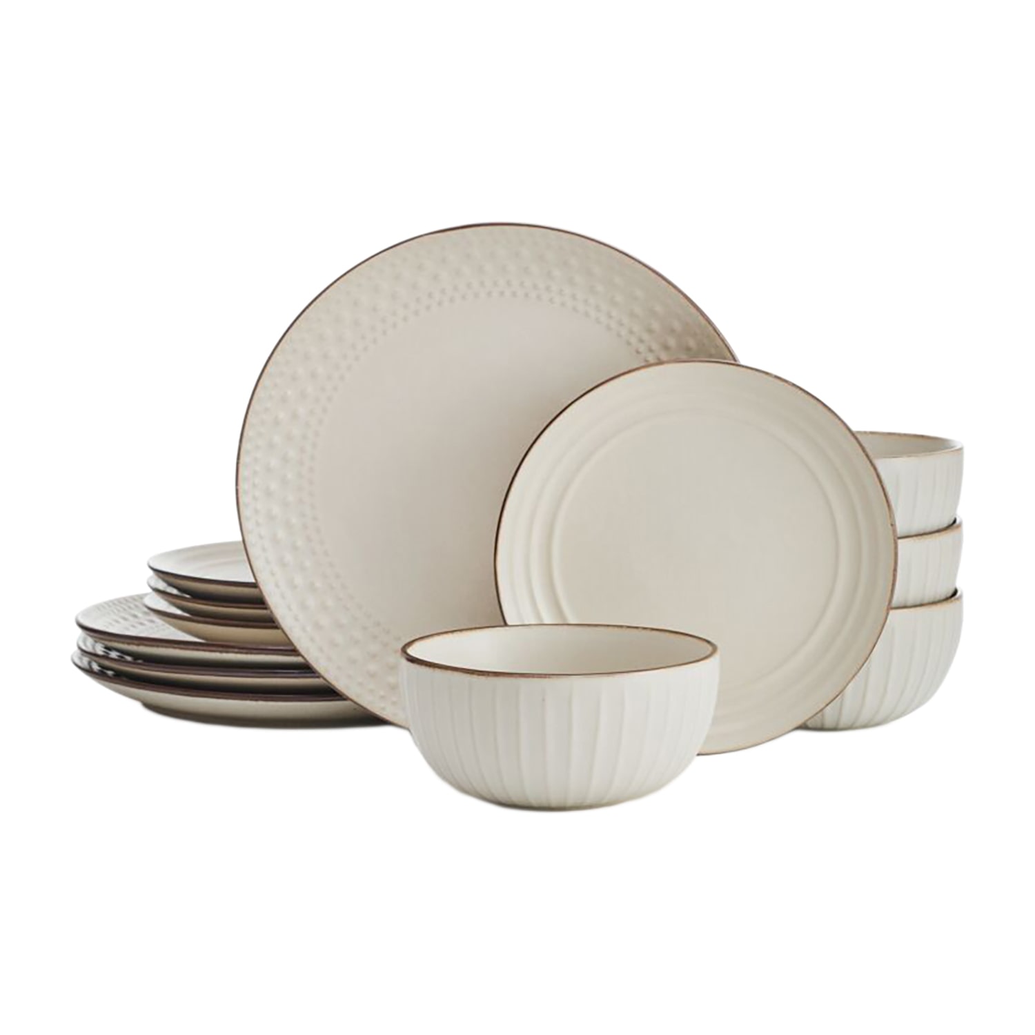 Pfaltzgraff Janelle, Light Beige 12-pc. Bone China Dinnerware Set