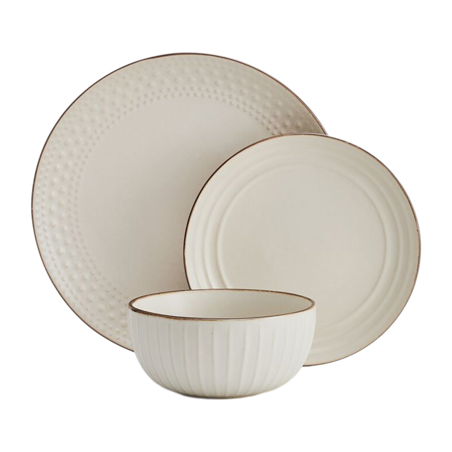 Pfaltzgraff Janelle, Light Beige 12-pc. Bone China Dinnerware Set