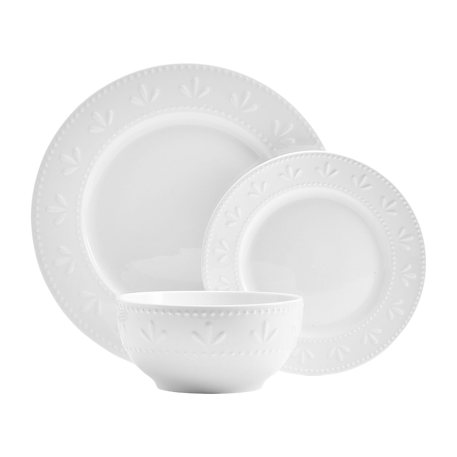 Pfaltzgraff Maddy, White 12-pc. Porcelain Dinnerware Set