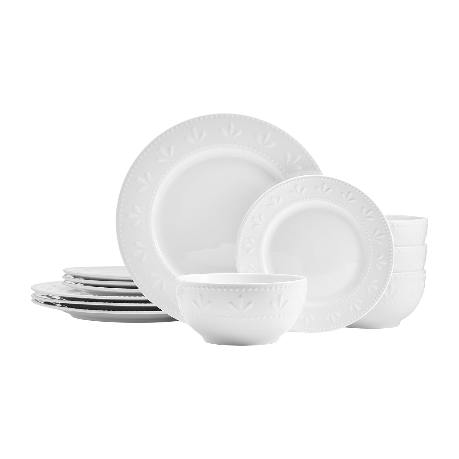 Pfaltzgraff Maddy, White 12-pc. Porcelain Dinnerware Set