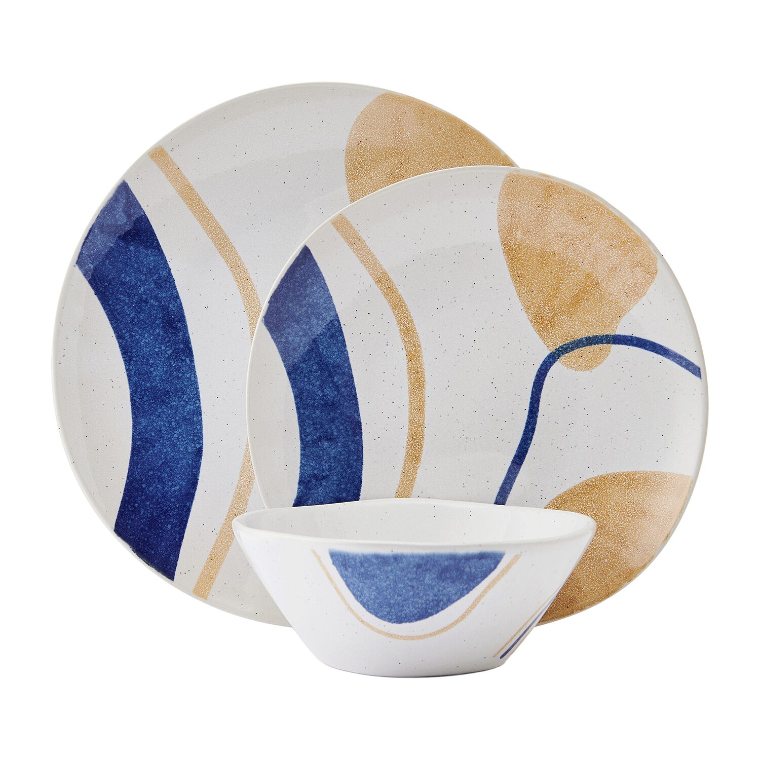 Pfaltzgraff Artful Circles, Light Blue 12-pc. Stoneware Dinnerware Set