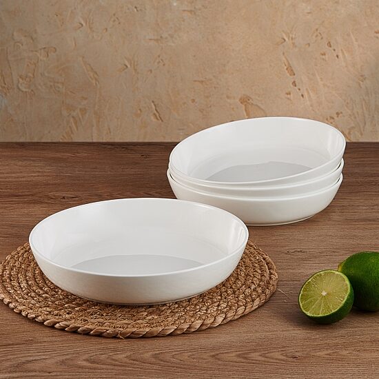 Lifetime Brand Samantha, White 4-pc. Bone China Pasta Bowl