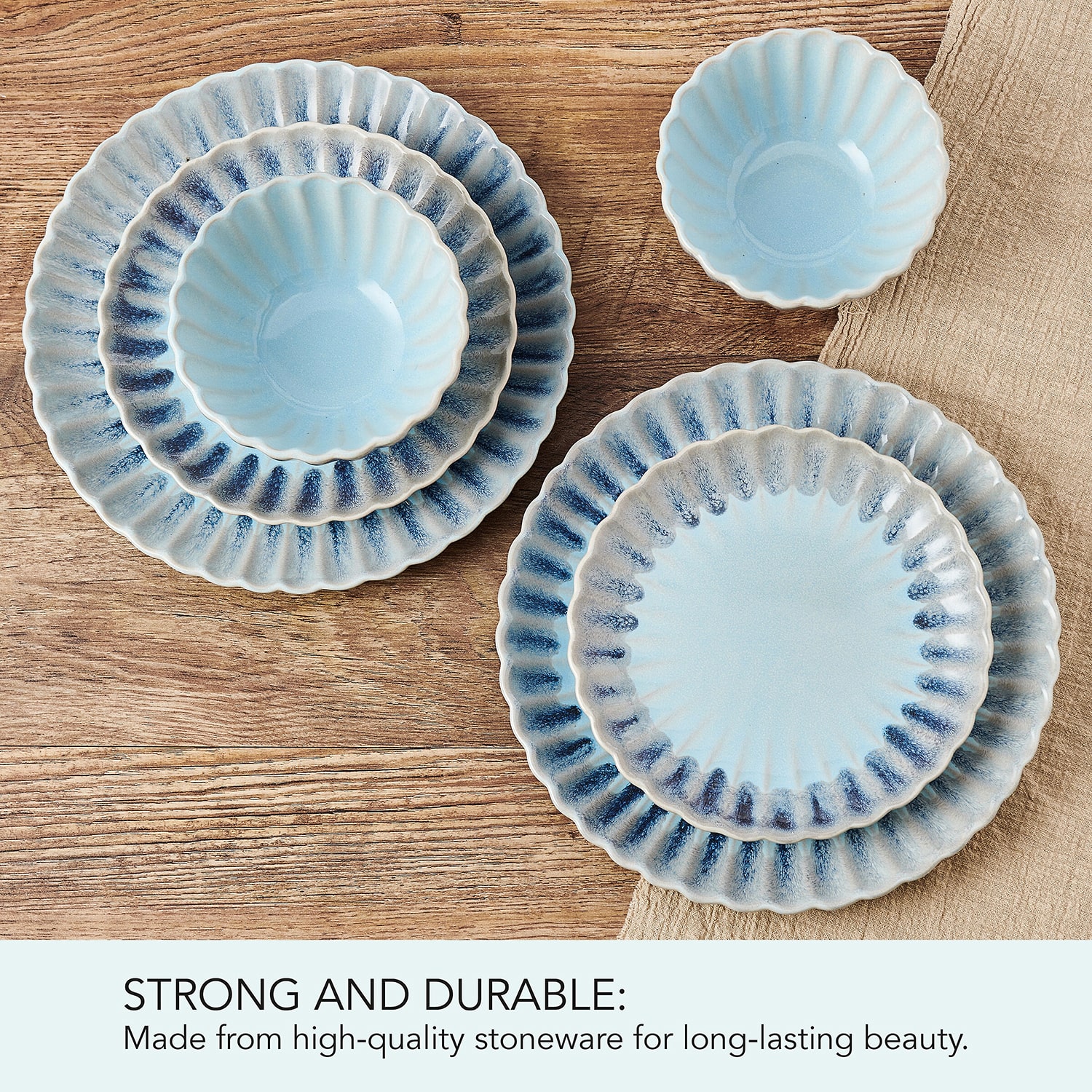 Pfaltzgraff Lucinda, Blue 12-pc. Stoneware Dinnerware Set