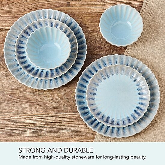 Pfaltzgraff Lucinda, Blue 12-pc. Stoneware Dinnerware Set