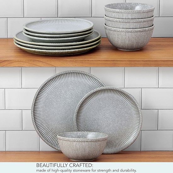 Pfaltzgraff Stone, Gray 12-pc. Stoneware Dinnerware Set