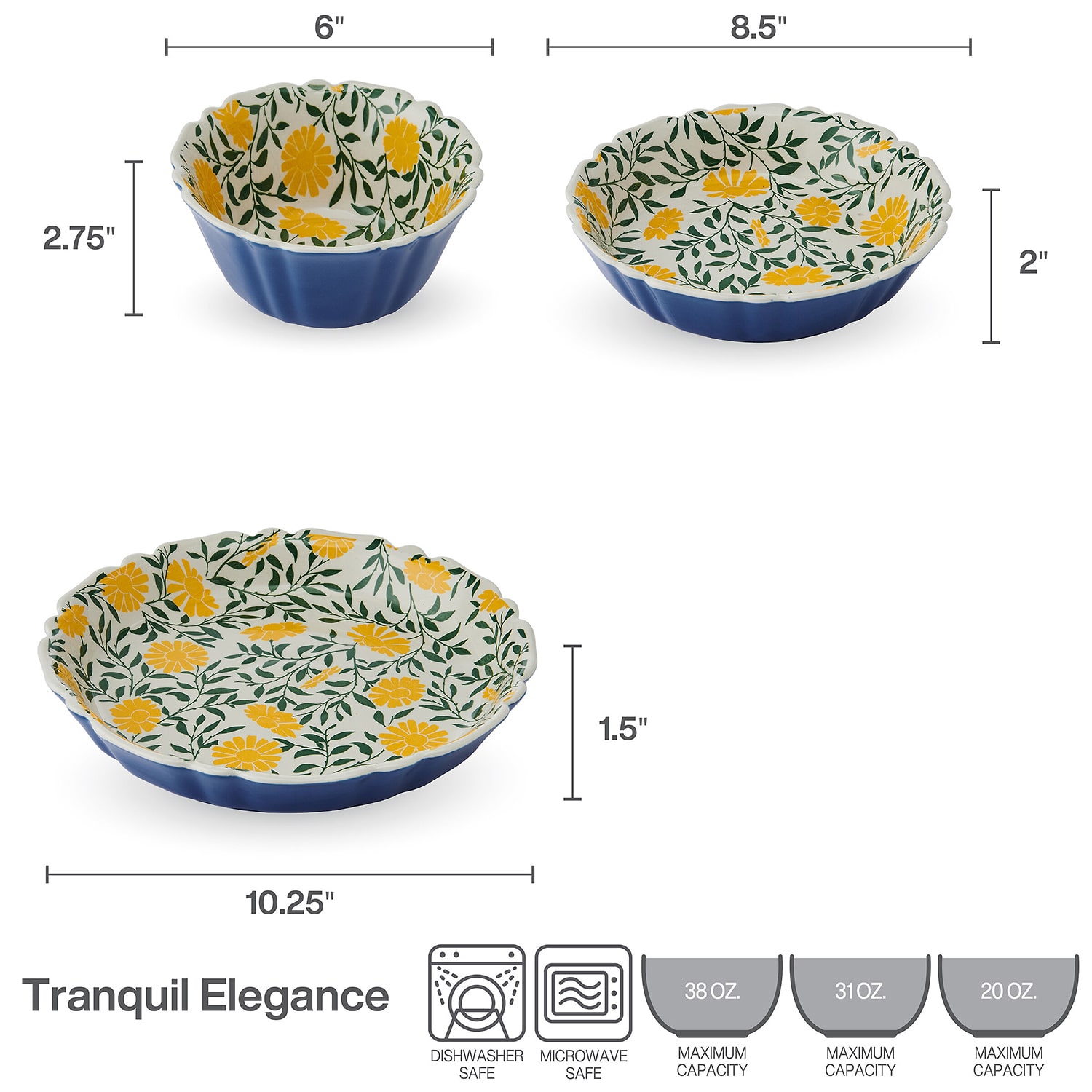 Pfaltzgraff Tranquil, Blue 12-pc. Stoneware Dinnerware Set