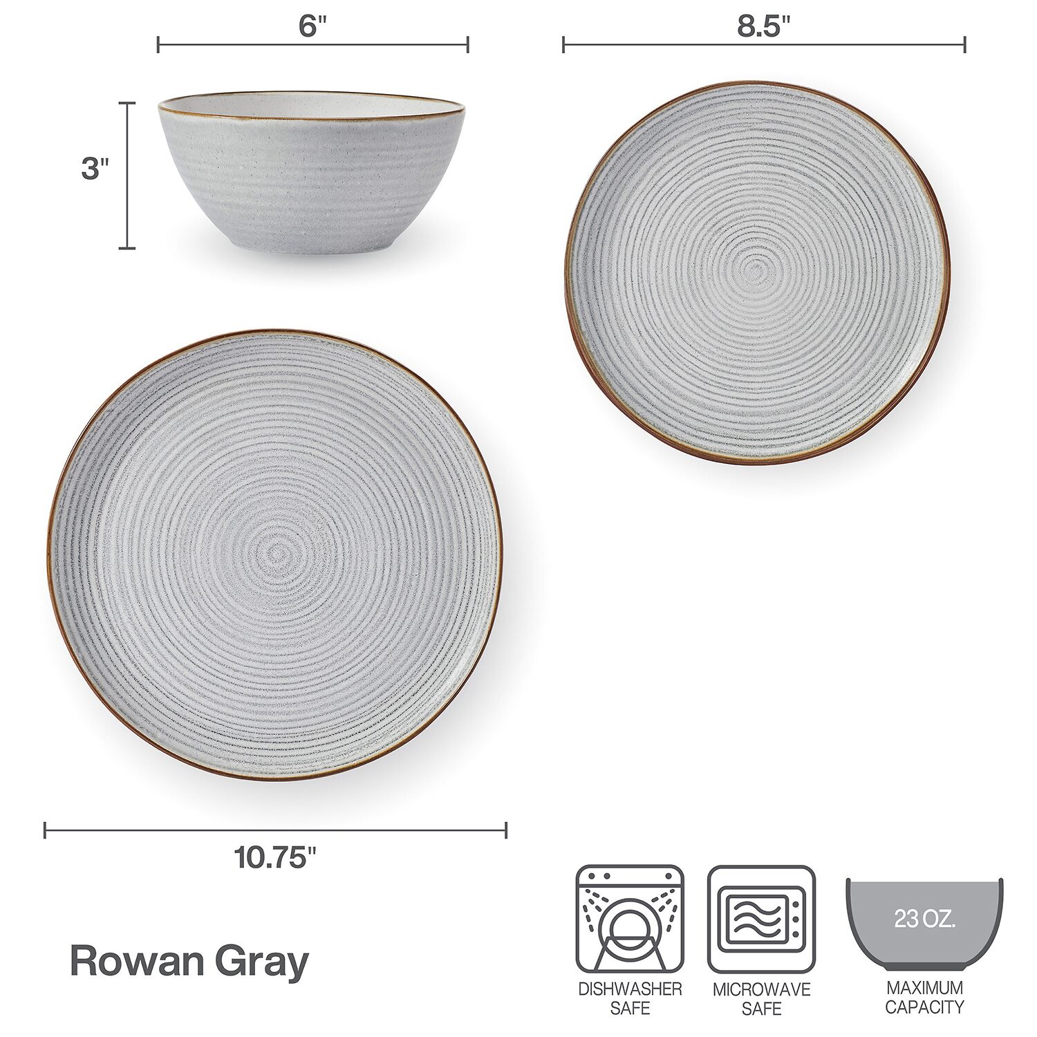 Pfaltzgraff Rowan, Light Blue 12-pc. Stoneware Dinnerware Set