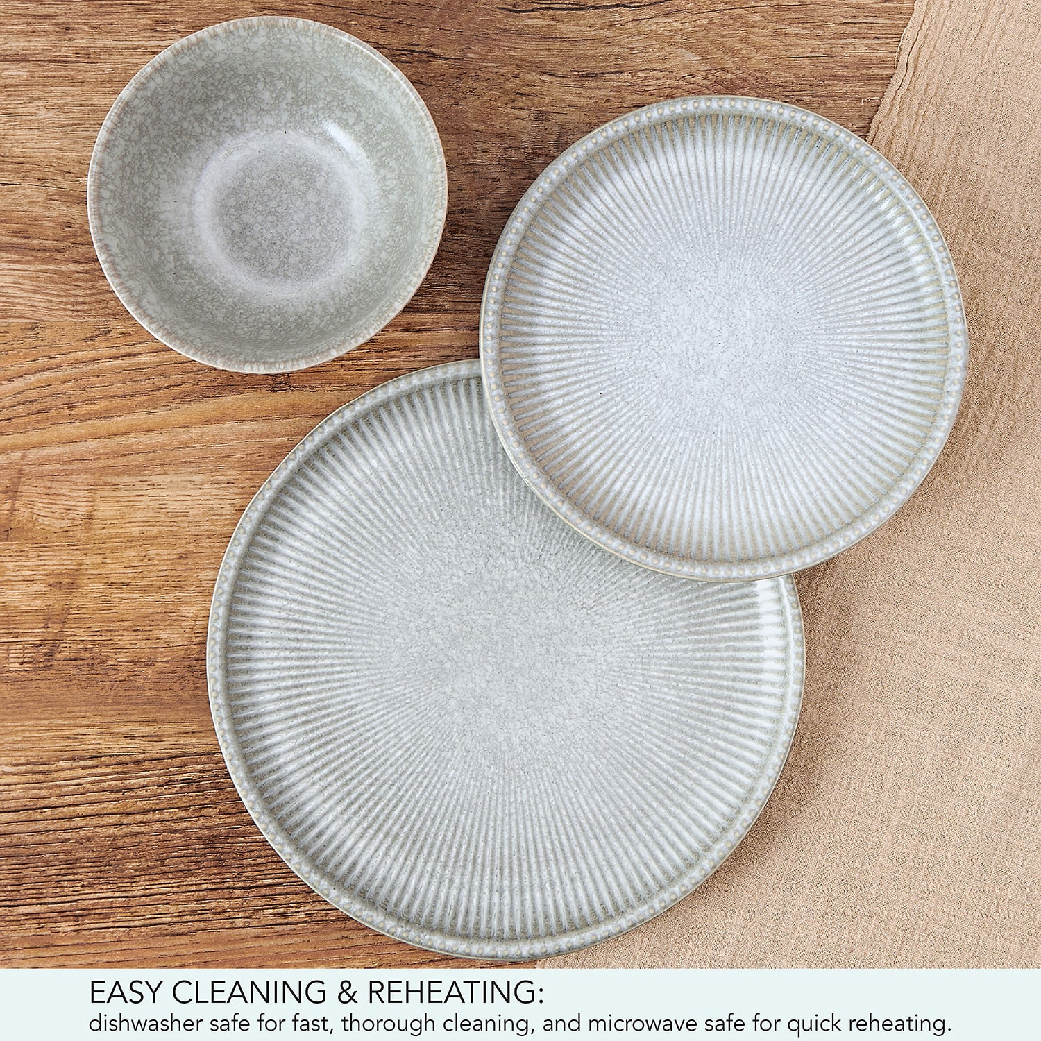 Pfaltzgraff Stone, Gray 12-pc. Stoneware Dinnerware Set