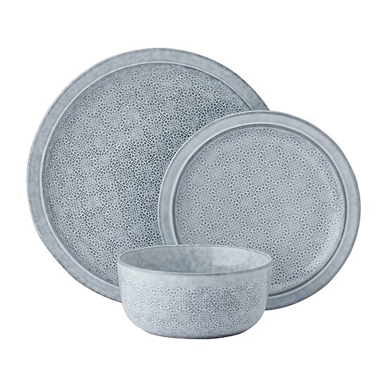 Pfaltzgraff Blooming Meadow, Light Blue 12-pc. Stoneware Dinnerware Set