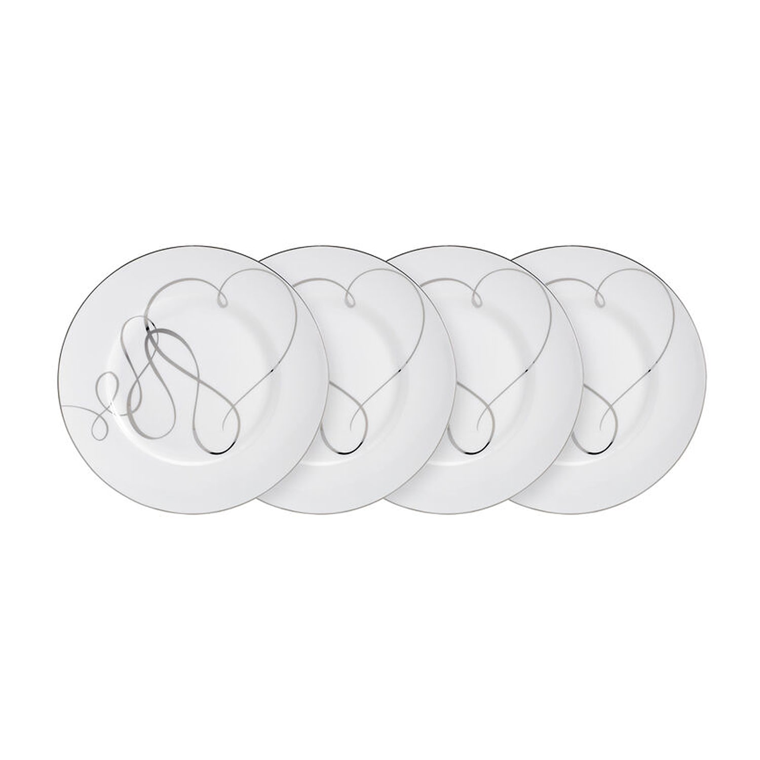 Mikasa Love Story, White 4-pc. Porcelain Salad Plate