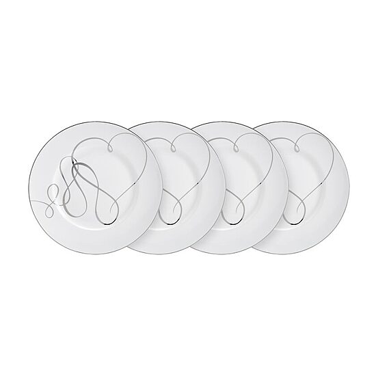 Mikasa Love Story, White 4-pc. Porcelain Salad Plate