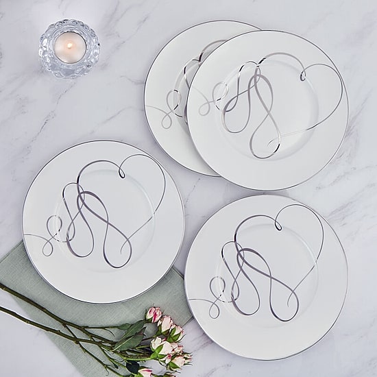 Mikasa Love Story, White 4-pc. Porcelain Salad Plate