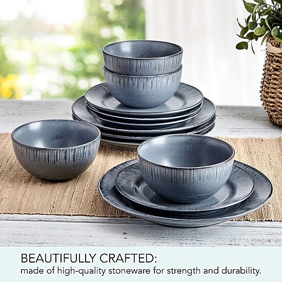 Pfaltzgraff Mystic, Blue 12-pc. Stoneware Dinnerware Set