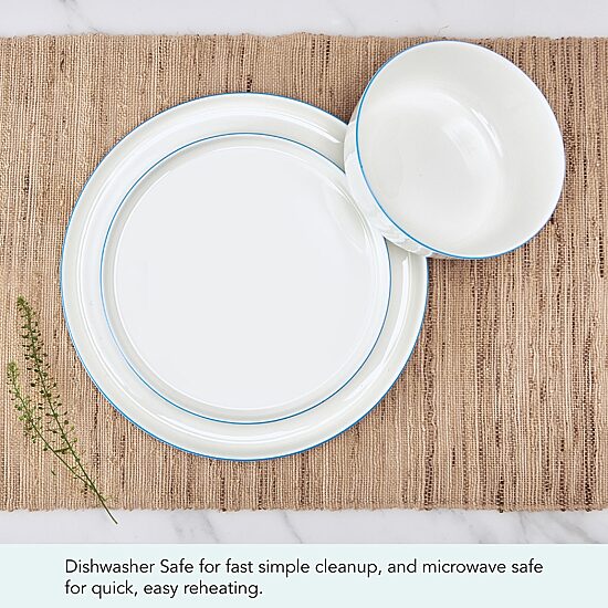 Lifetime Brand Samantha, Light Blue 12-pc. Bone China Dinnerware Set