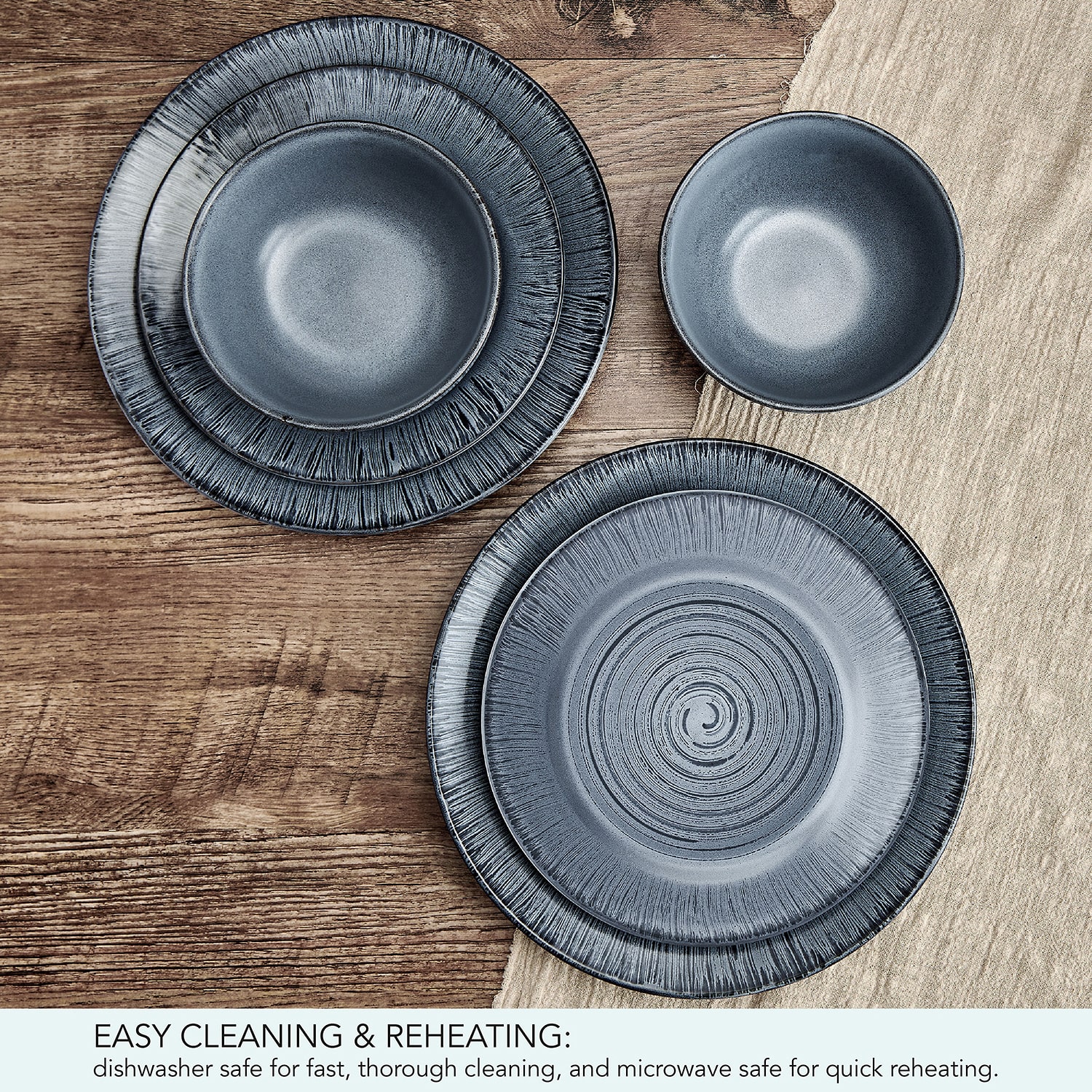Pfaltzgraff Mystic, Blue 12-pc. Stoneware Dinnerware Set