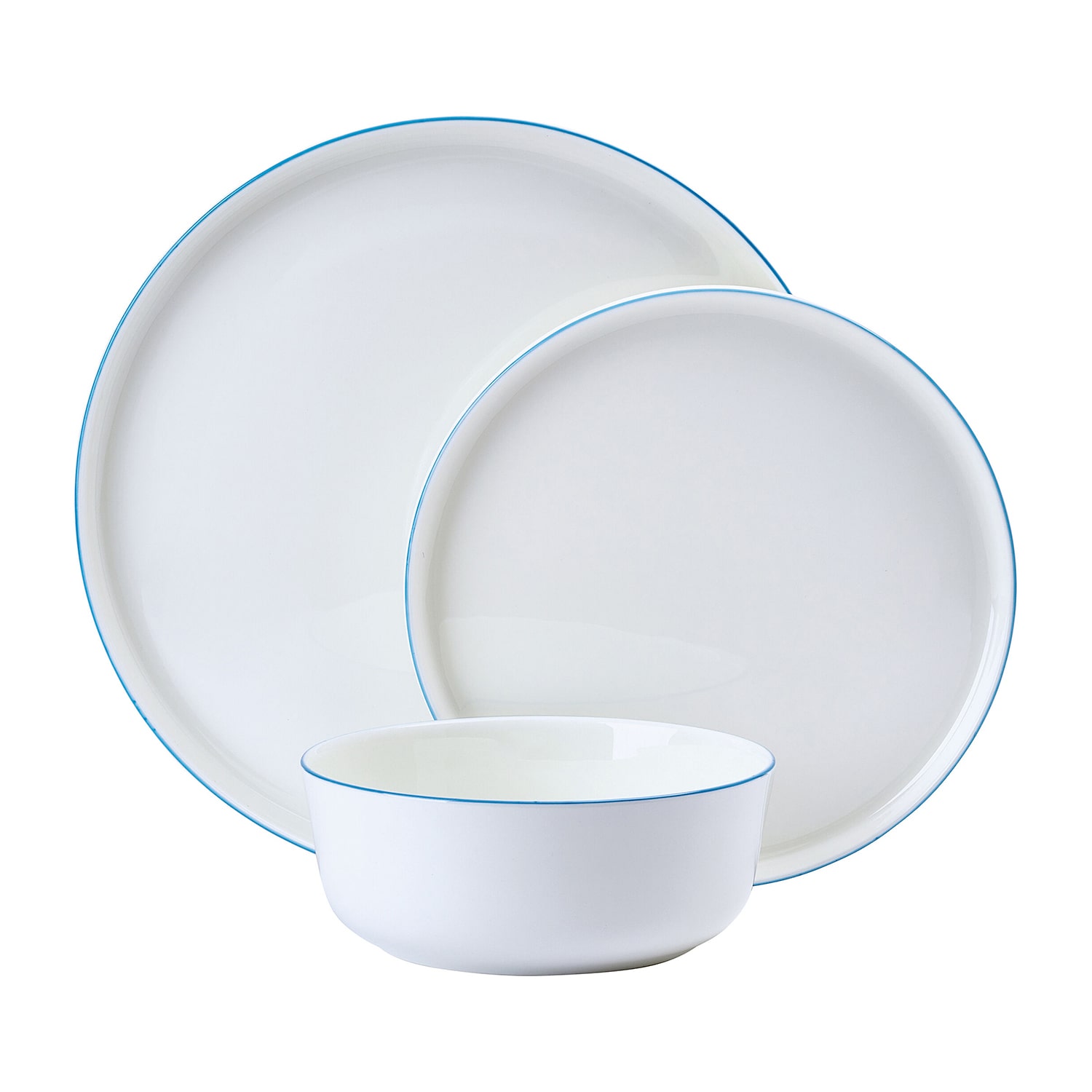 Lifetime Brand Samantha, Light Blue 12-pc. Bone China Dinnerware Set