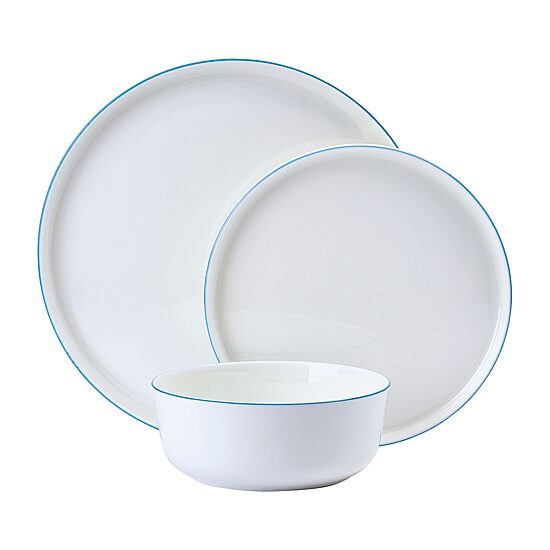 Lifetime Brand Samantha, Light Blue 12-pc. Bone China Dinnerware Set