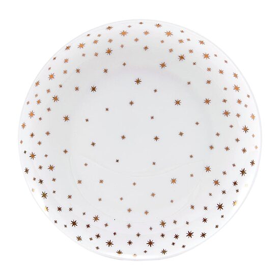 Lifetime Brand Millie Gold, White 4-pc. Bone China Salad Plate