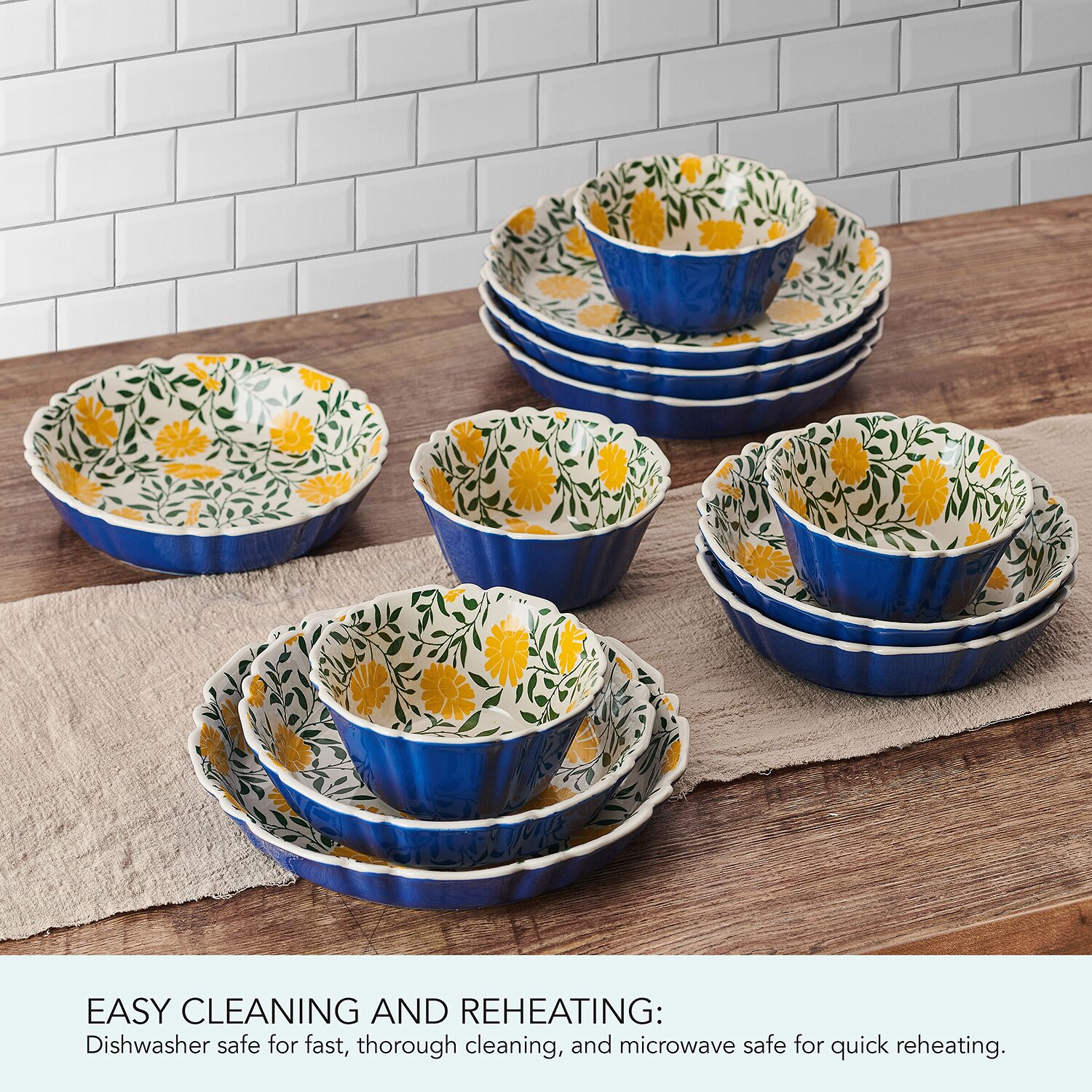Pfaltzgraff Tranquil, Blue 12-pc. Stoneware Dinnerware Set