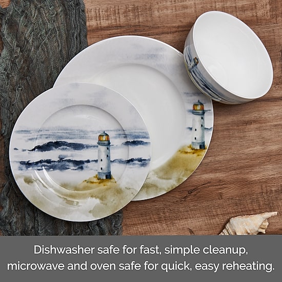 Mikasa Seaside, White 12-pc. Porcelain Dinnerware Set