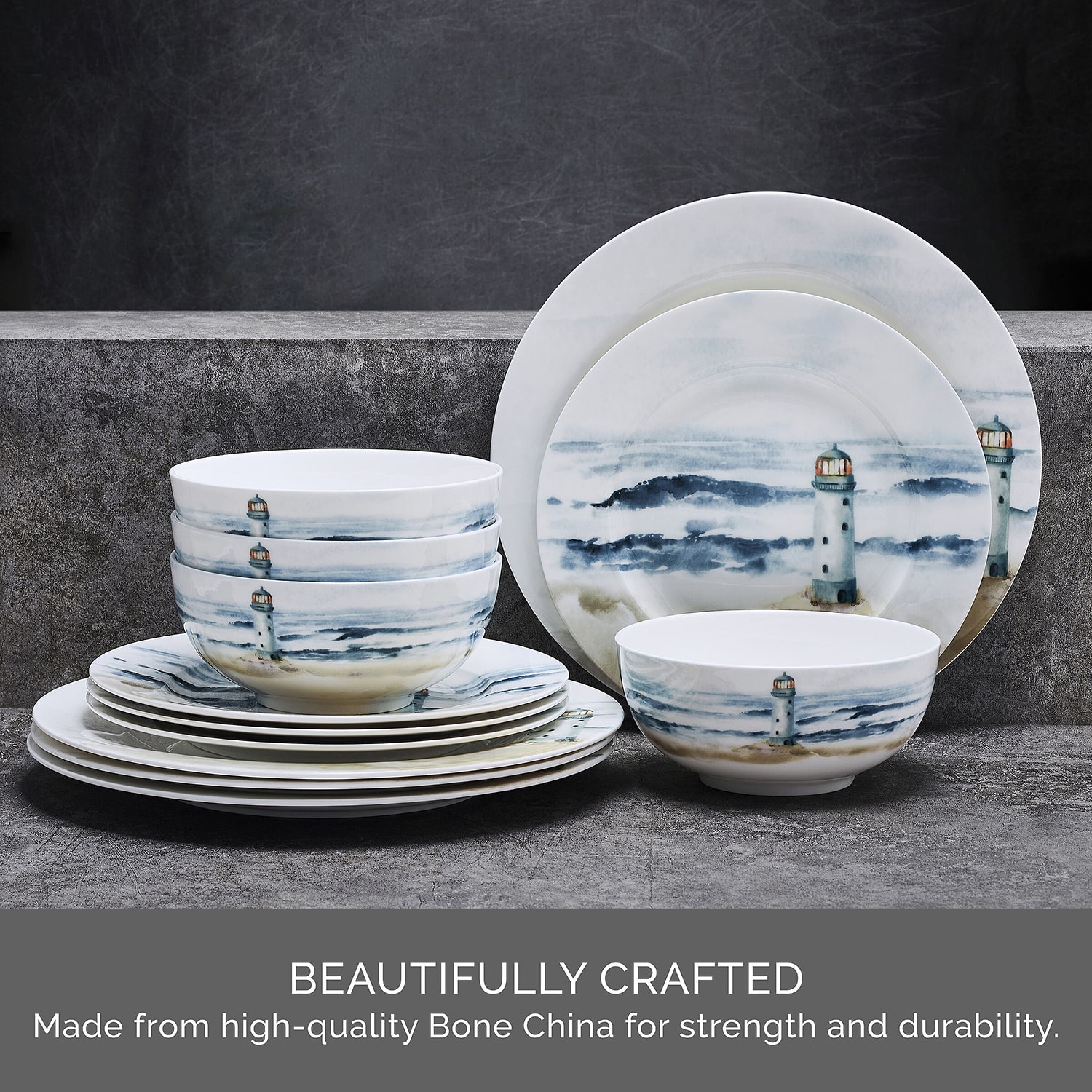 Mikasa Seaside, White 12-pc. Porcelain Dinnerware Set