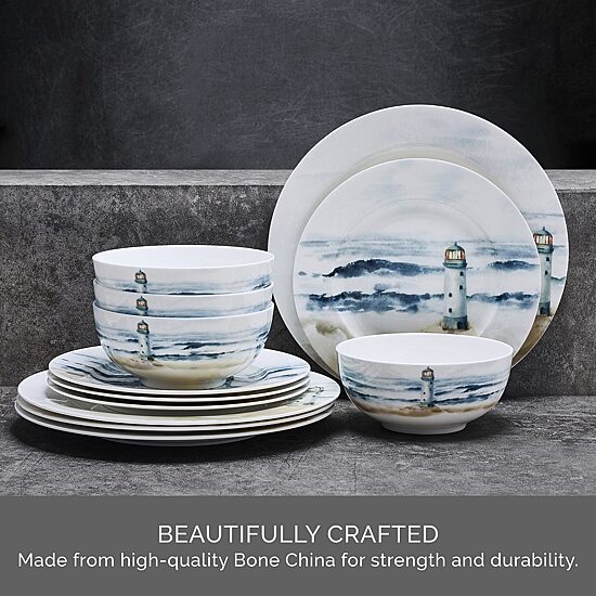 Mikasa Seaside, White 12-pc. Porcelain Dinnerware Set