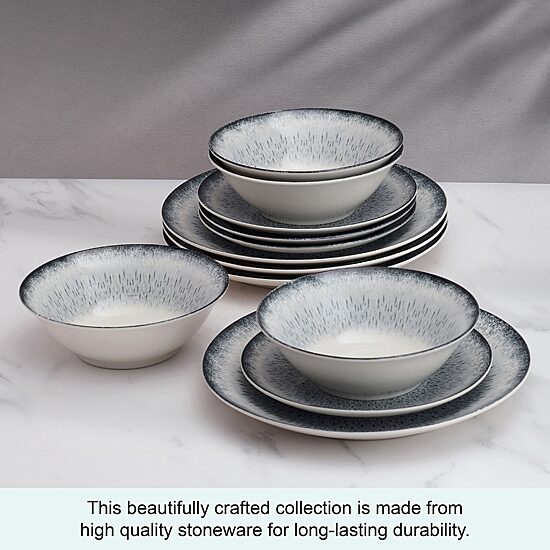 Mikasa Matteo, Blue 12-pc. Stoneware Dinnerware Set
