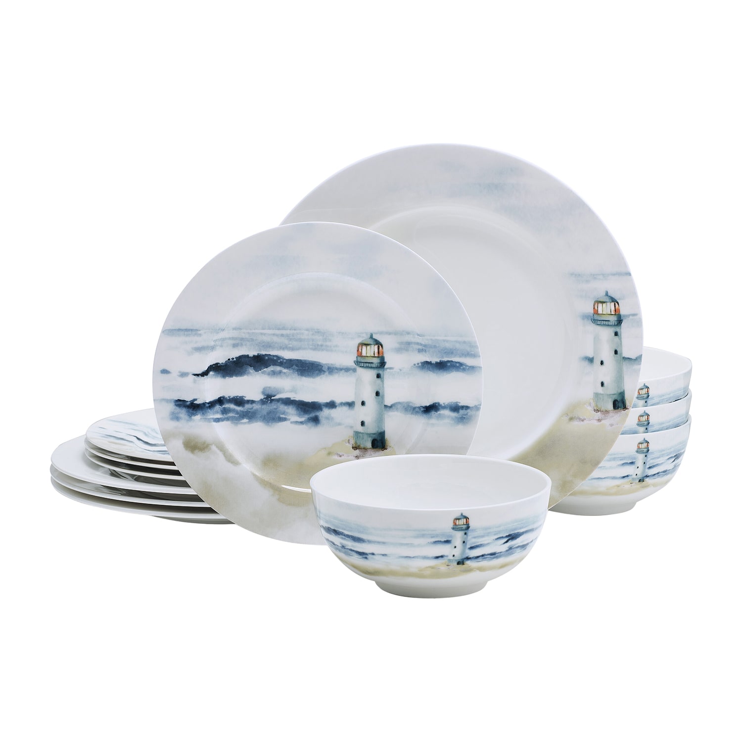 Mikasa Seaside, White 12-pc. Porcelain Dinnerware Set