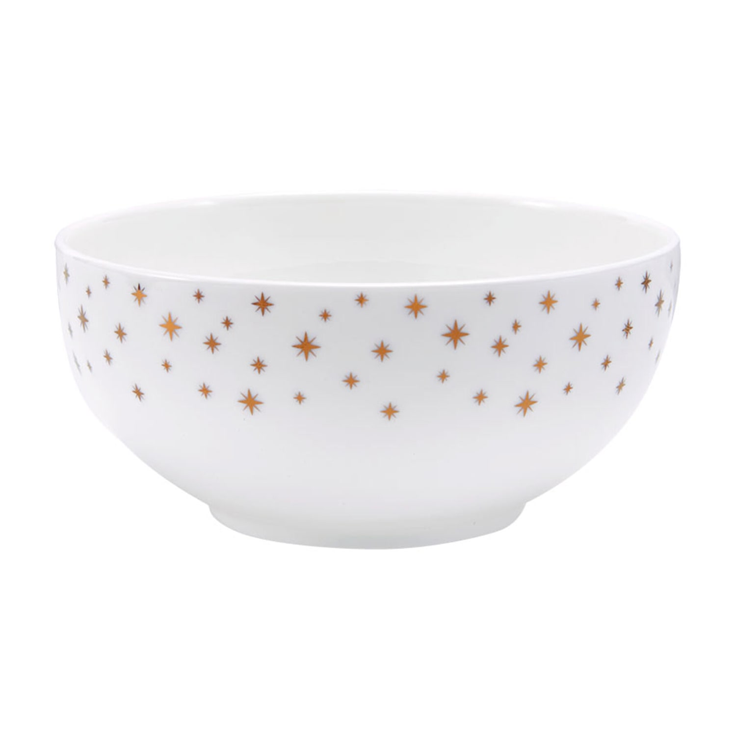 Lifetime Brand Millie Gold, White 4-pc. Bone China Soup Bowl