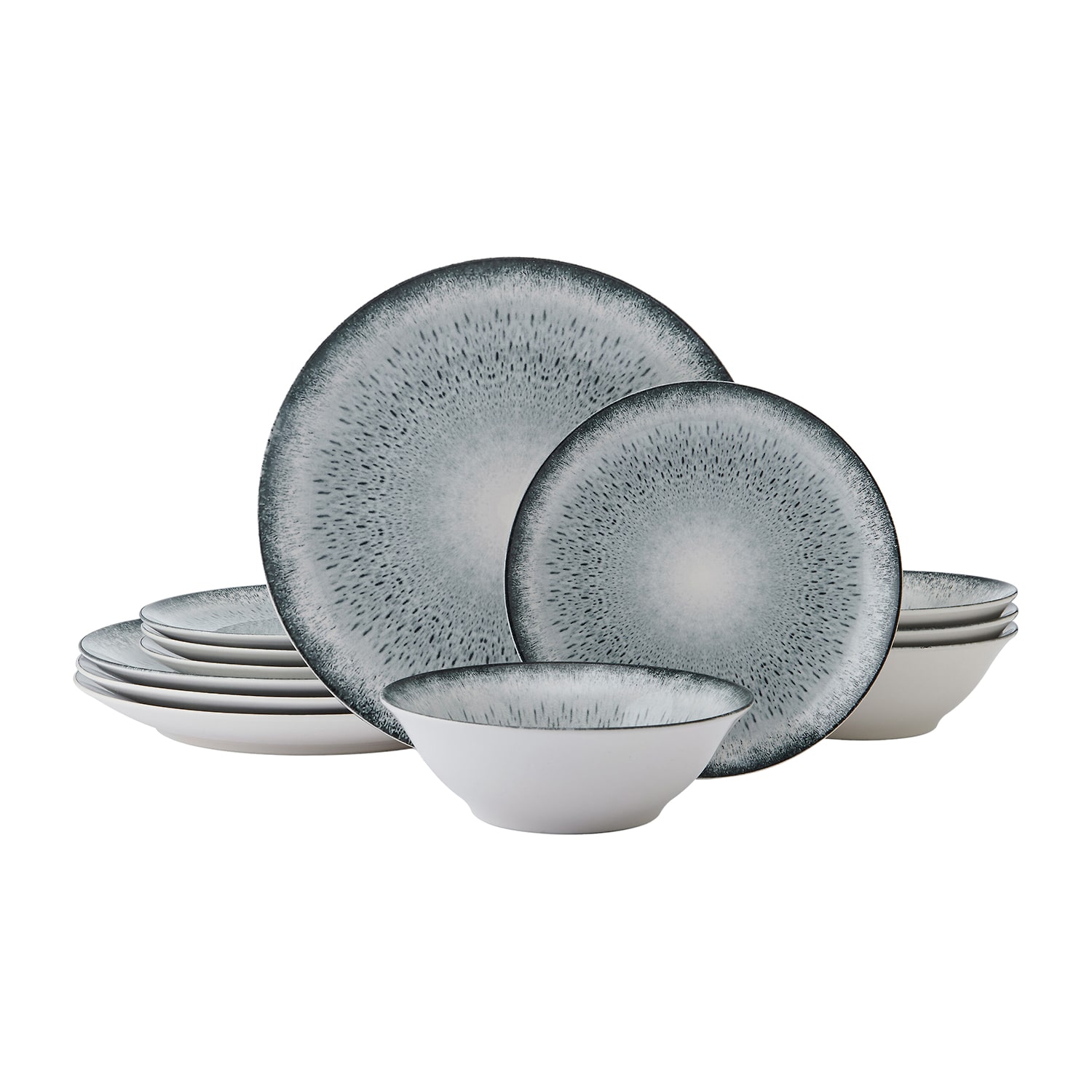 Mikasa Matteo, Blue 12-pc. Stoneware Dinnerware Set