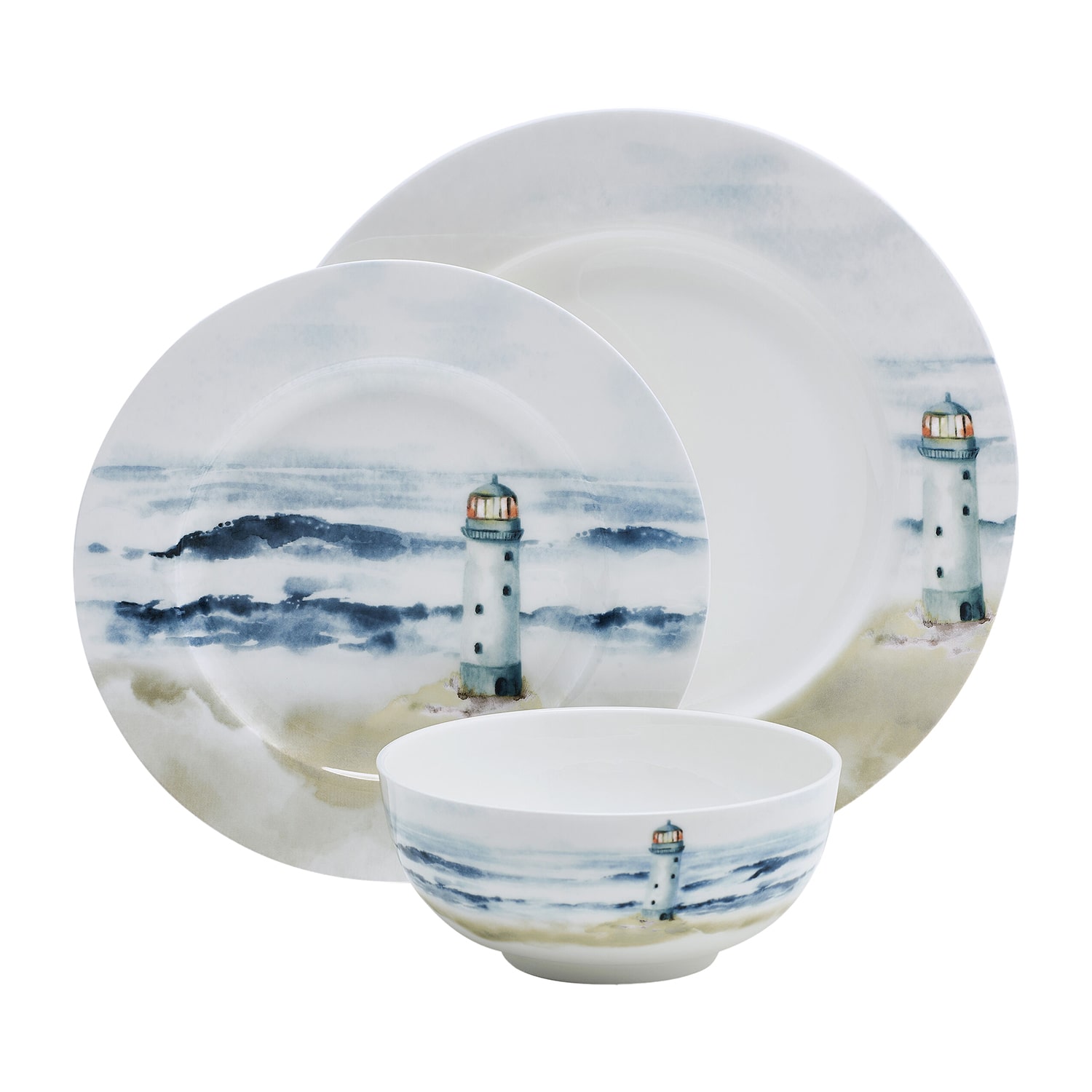Mikasa Seaside, White 12-pc. Porcelain Dinnerware Set